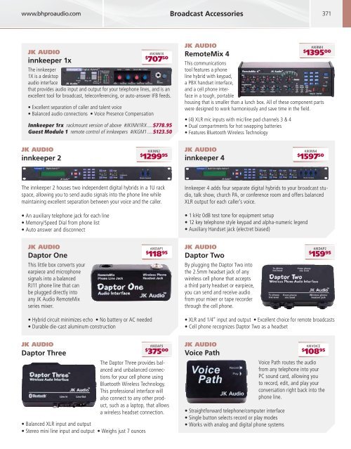 Pro Audio Catalog