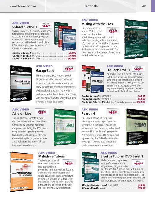 Pro Audio Catalog