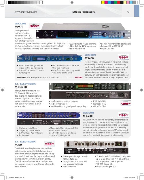 Pro Audio Catalog