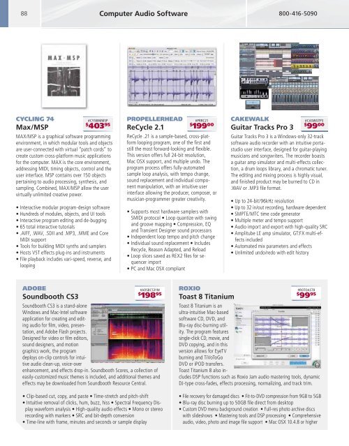 Pro Audio Catalog