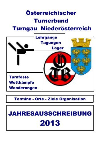 Jahresausschreibung 2013 - ÖTB Turngau Niederösterreich