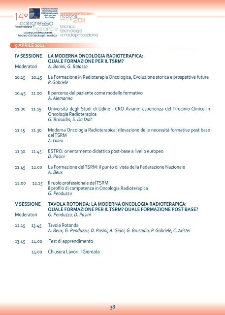 fondazione progenies - TSRM 2011