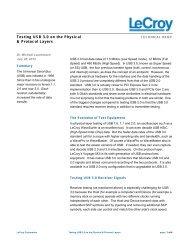 Testing USB 3.0 on the Physical & Protocol Layers - Teledyne LeCroy