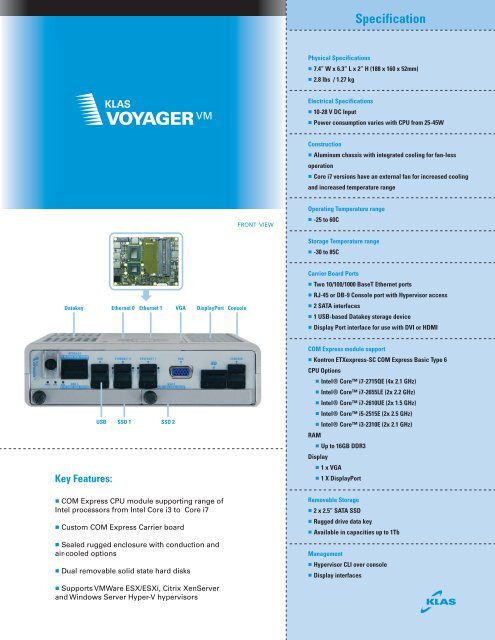 Klas Voyager VM brochure