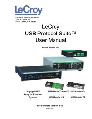 USB Protocol Suite User Manual - Teledyne LeCroy