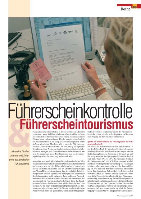 Pflichten und Kontrolle - Flotte.de