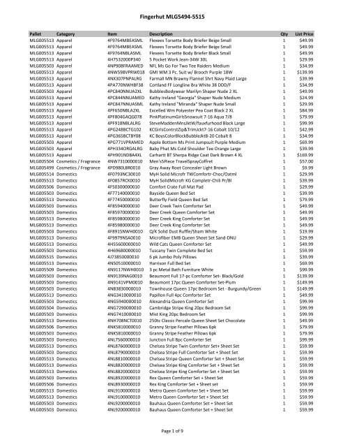 Fingerhut Mlg5494 5515 247 Wholesale 247wholesale