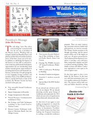 Winter Newsletter 2011 - The Wildlife Society