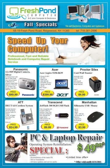 PC & Laptop Repair SPECIAL : Speed Up Your ... - Bzjohn.com