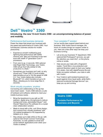 Vostro 3360 Customer Brochure - PartnerDirect - Dell