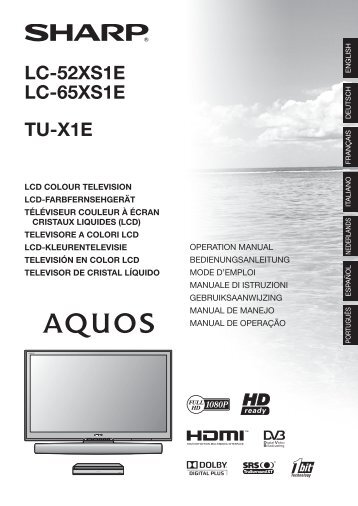 LC-52/65XS1E/TU-X1E Operation-Manual DE