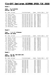 Fly-Off Senioren Off Senioren Off Senioren GERMAN OPEN F3K ...