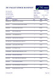 Purchase Order - tic pallets