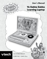 Yo Gabba Gabba Learning Laptop - Manual - VTech