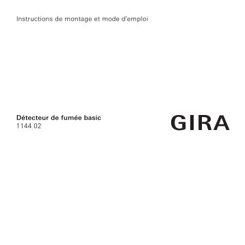 Instructions de montage et mode d'emploi ... - Download - Gira