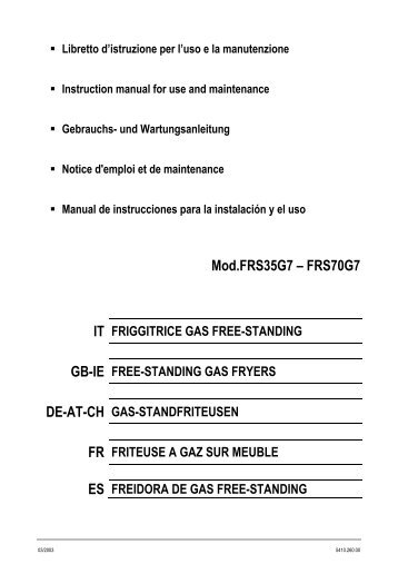 Mod.FRS35G7 – FRS70G7 - Gastro Mercado sl