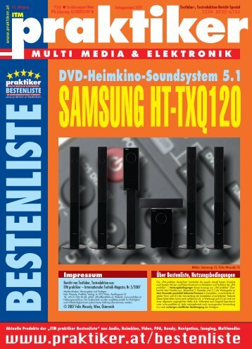 Testbericht Samsung HT-TXQ120 aus "ITM praktiker" Nr - Praktiker.at