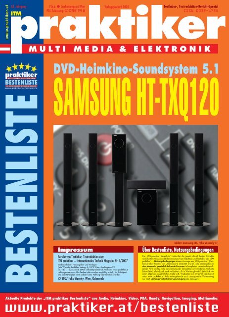 Testbericht Samsung HT-TXQ120 aus "ITM praktiker" Nr - Praktiker.at