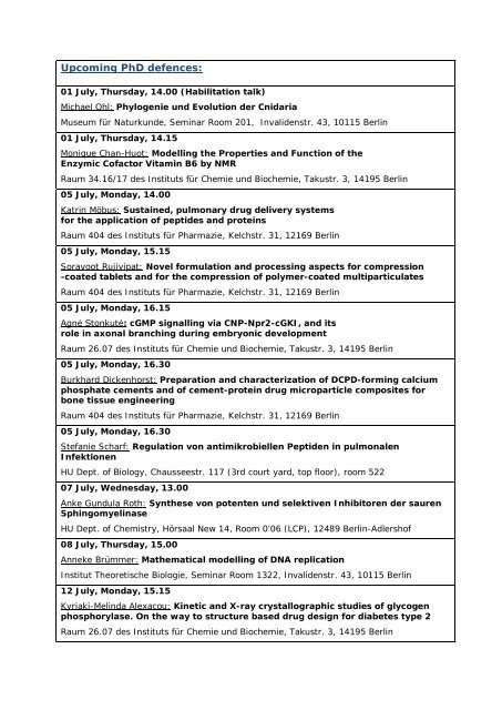 Upcoming PhD defences: - MDC