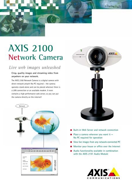 Verbazing idee Besmettelijke ziekte AXIS 2100 Network Camera - Axis Communications