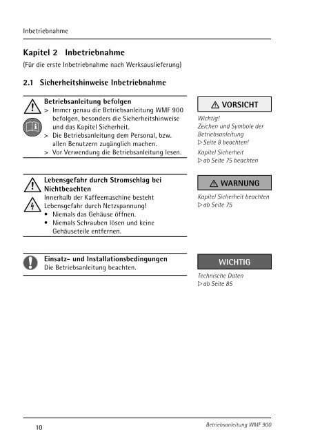 Betriebsanleitung Kaffeemaschine - WMF