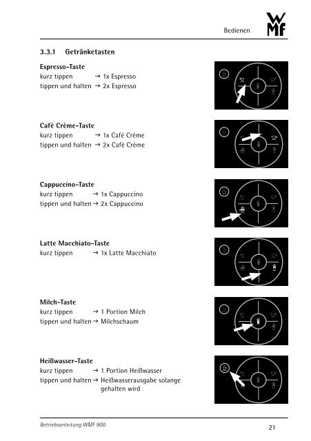 Betriebsanleitung Kaffeemaschine - WMF