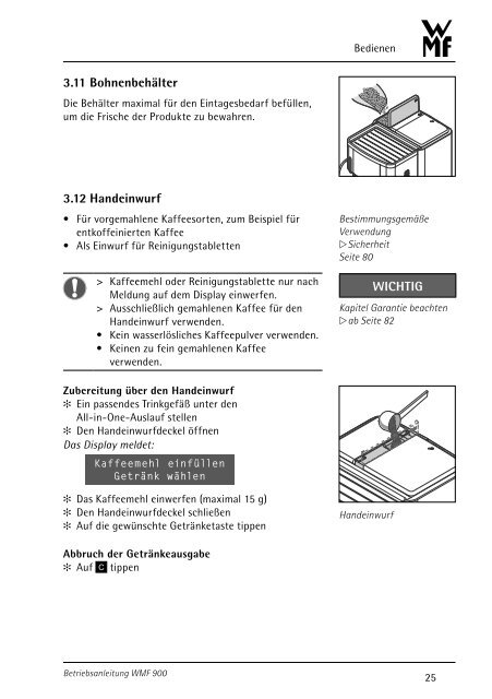 Betriebsanleitung Kaffeemaschine - WMF