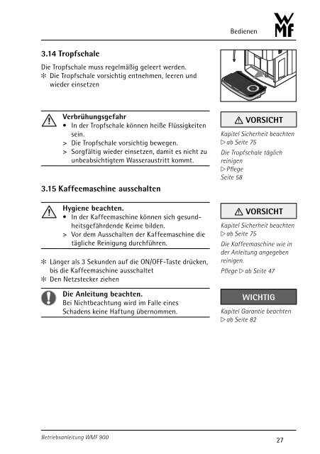 Betriebsanleitung Kaffeemaschine - WMF