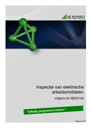 Nederlandstalig overzicht NEN3140 testers - GMC-Instruments