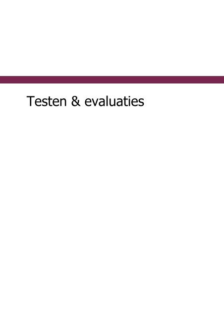 Testen & evaluaties - ADVYS
