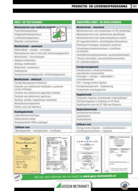 Nederlandstalige Test & Meet catalogus 2012 - GMC-Instruments
