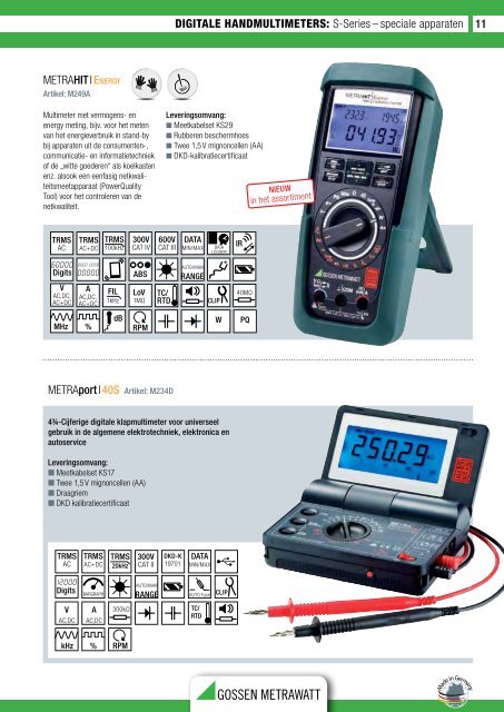 Nederlandstalige Test & Meet catalogus 2012 - GMC-Instruments