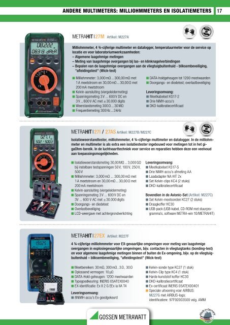 Nederlandstalige Test & Meet catalogus 2012 - GMC-Instruments