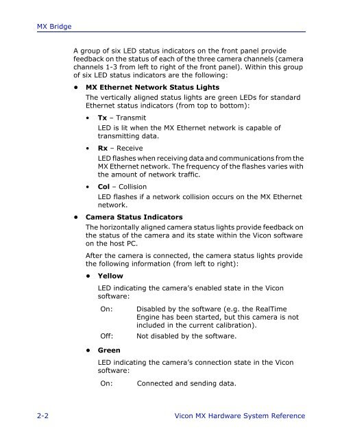 Vicon MX Hardware System Reference