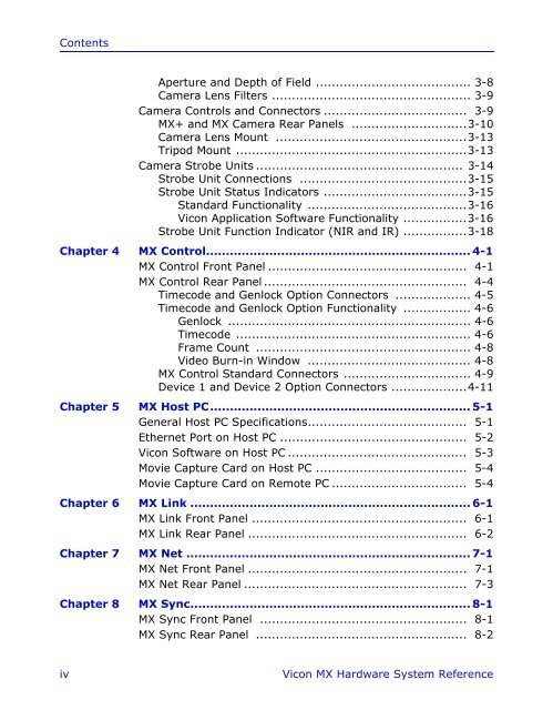 Vicon MX Hardware System Reference