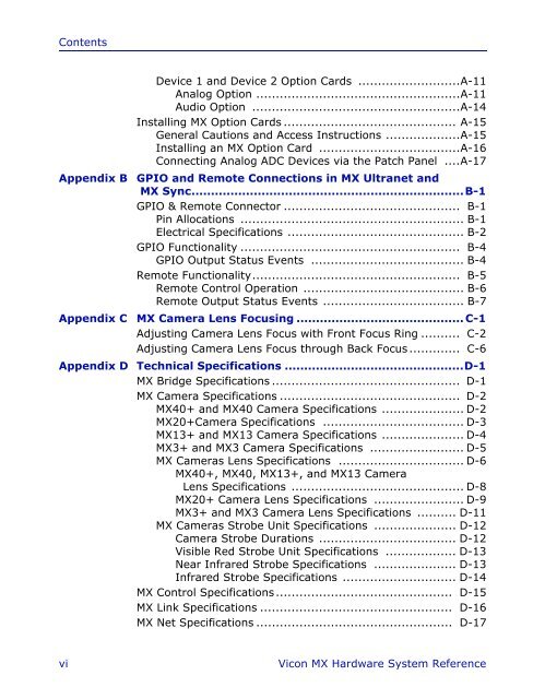 Vicon MX Hardware System Reference