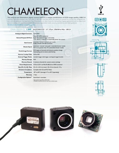 Product Catalog–Imaging - Point Grey Research