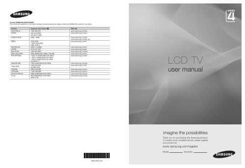 SAMSUNG LCD TV Manual - LCD and LED TV,DVD Player ...
