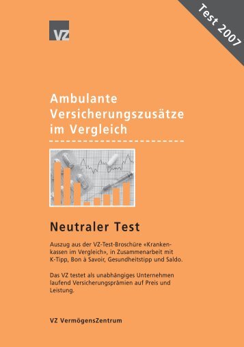 Ambulante Versicherungszusätze im Vergleich Neutraler Test