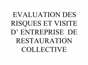 evaluation des risques et visite d' entreprise de ... - Accueil - Free