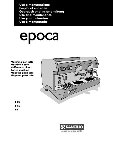 Rancilio Epoca 3 Group Espresso Machine User Manual