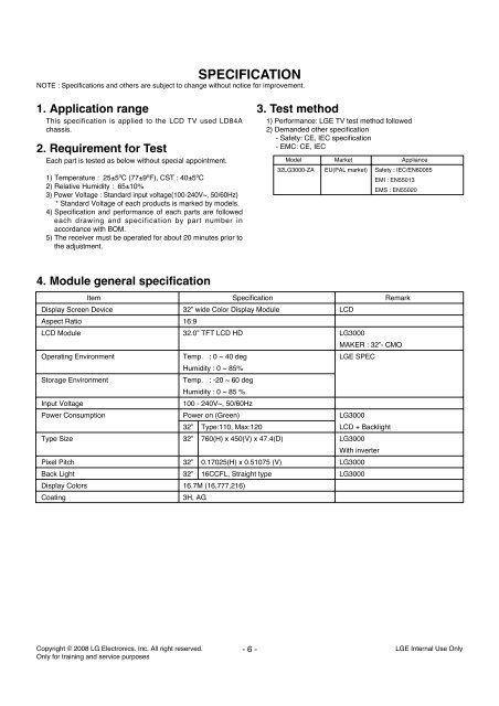 LCD TV SERVICE MANUAL - Goldhand