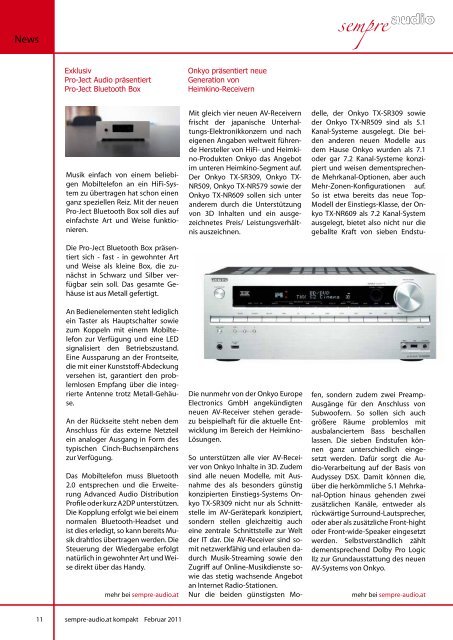 sempre-audio.at kompakt Februar 2011