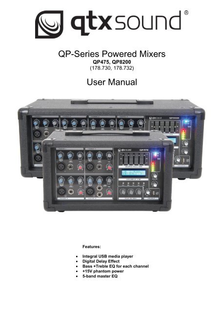 QP-Series Powered Mixers User Manual - CDN