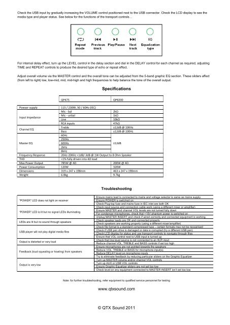 QP-Series Powered Mixers User Manual - CDN