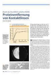 Proteinentfernung von Kontaktlinsen