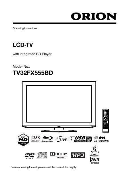 Lcd Tv Tv32fx555bd Orion