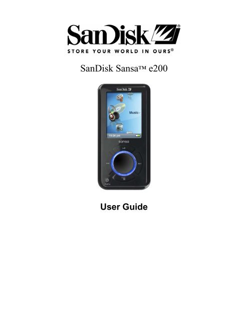 what files do sansa sandisk videos what files do sansa sandisk videos