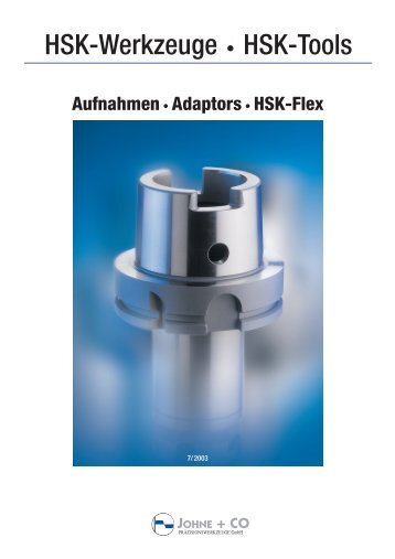 HSK-Werkzeuge • HSK-Tools - Johne & Co. Präzisionswerkzeuge ...