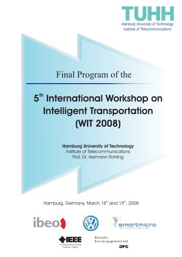 5th International Workshop on Intelligent Transportation (WIT 2008)
